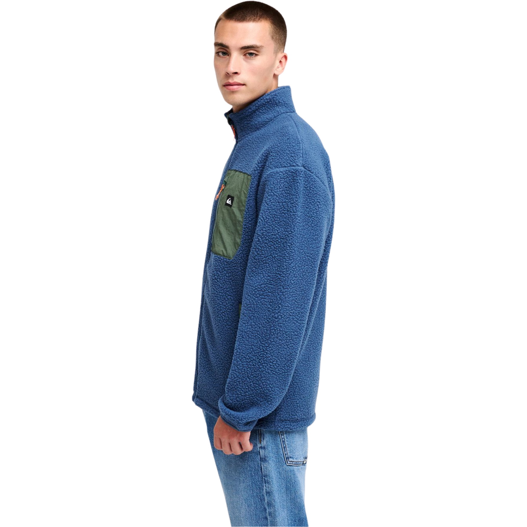 2026 Quiksilver Mens Clean Coast Full Zip Fleece EQYPF03066 - Dark Denim